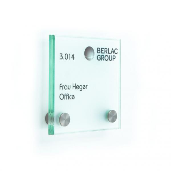 Türschild Glasschild Praxisschild Firmenschild